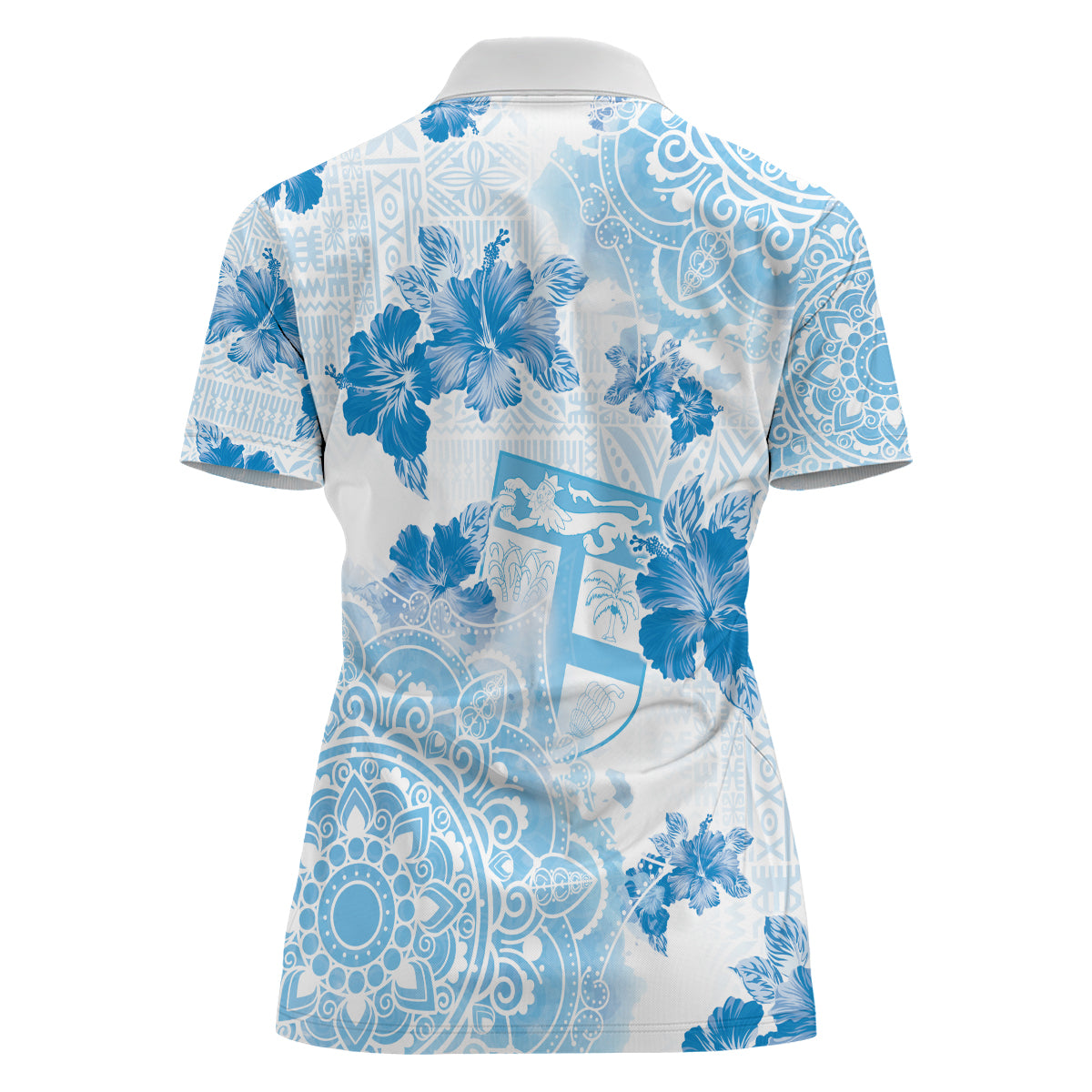 Happy Fiji Girmit Day Women Polo Shirt Fijian Tapa With Mandala Pattern LT05 - Polynesian Pride