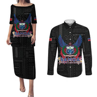 Samoa 64th Independence Anniversary Couples Matching Puletasi and Long Sleeve Button Shirt