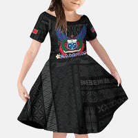 Samoa 64th Independence Anniversary Family Matching Long Sleeve Bodycon Dress and Hawaiian Shirt