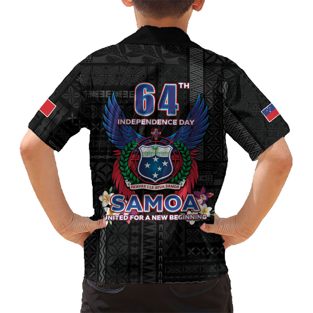 Samoa 64th Independence Anniversary Family Matching Off The Shoulder Long Sleeve Dress and Hawaiian Shirt LT05 - Polynesian Pride