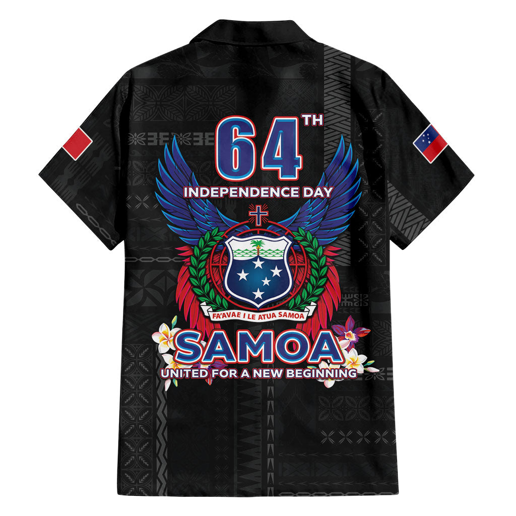 Samoa 64th Independence Anniversary Family Matching Off Shoulder Short Dress and Hawaiian Shirt