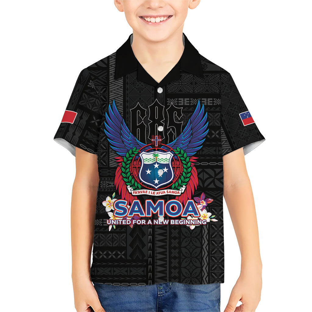Samoa 64th Independence Anniversary Family Matching Short Sleeve Bodycon Dress and Hawaiian Shirt