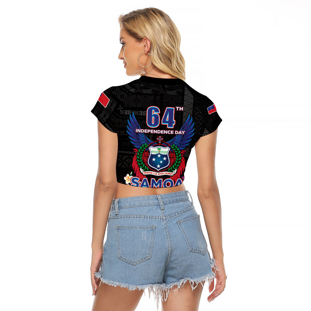 Samoa 64th Independence Anniversary Raglan Cropped T Shirt