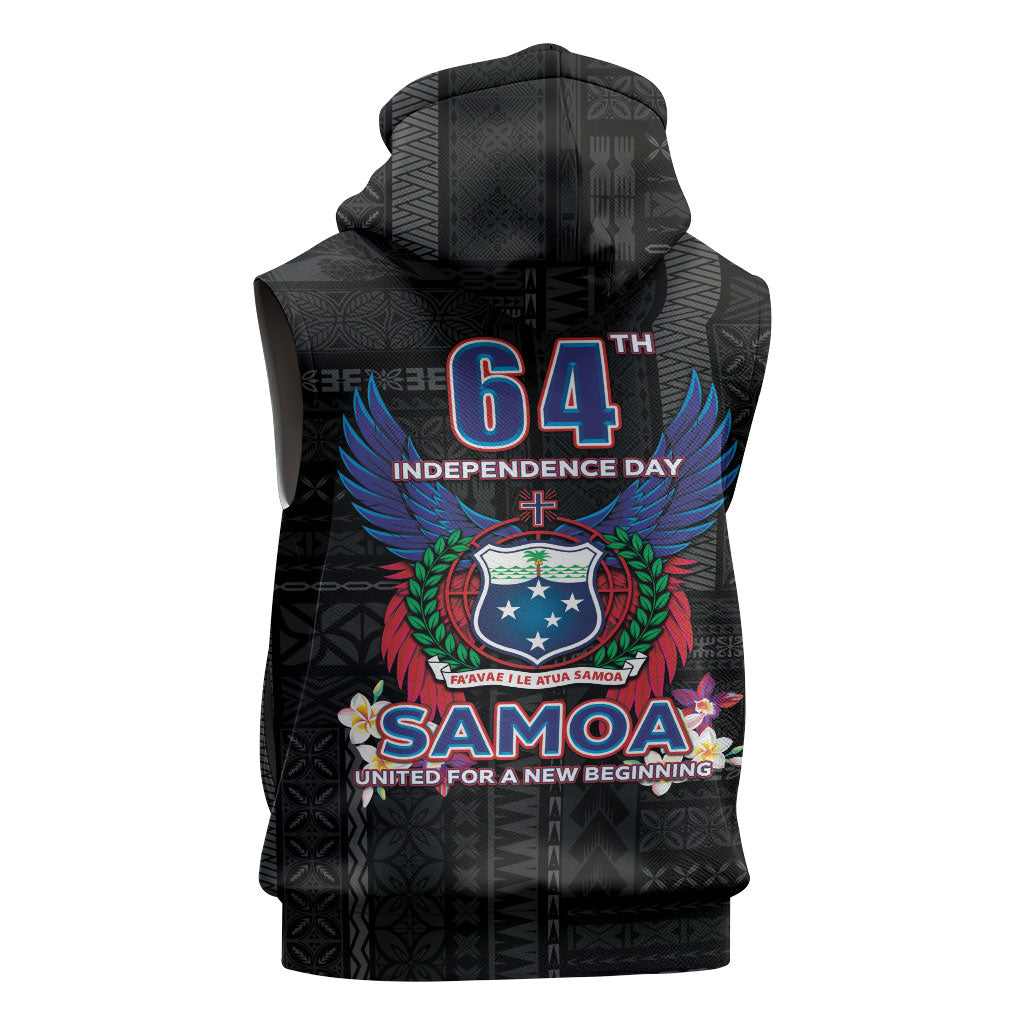 Samoa 64th Independence Anniversary Sleeveless Zip Hoodie