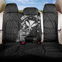 Hawaii King Kamehameha Day Parade Back Car Seat Cover With Pa'u Riders Plumeria Kakau Tribal Pattern LT05 One Size Black - Polynesian Pride