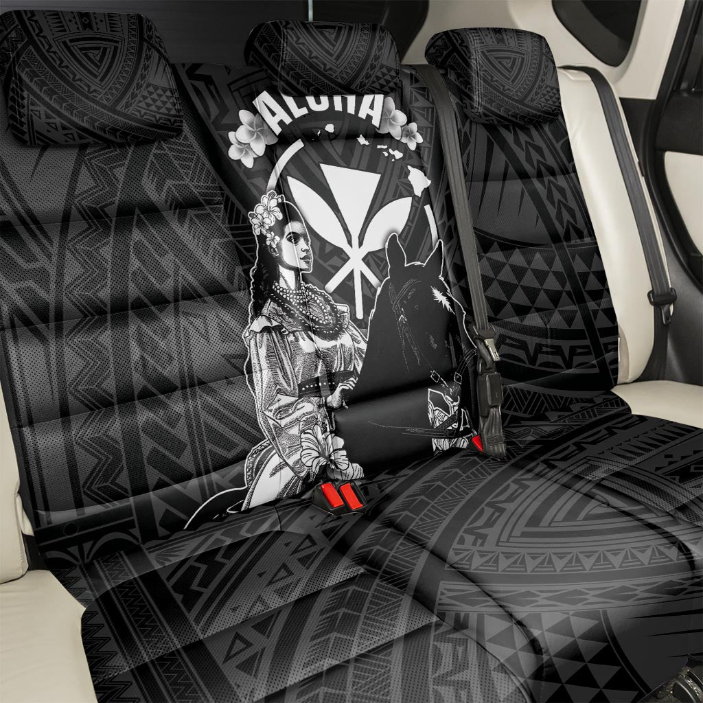 Hawaii King Kamehameha Day Parade Back Car Seat Cover With Pa'u Riders Plumeria Kakau Tribal Pattern LT05 - Polynesian Pride