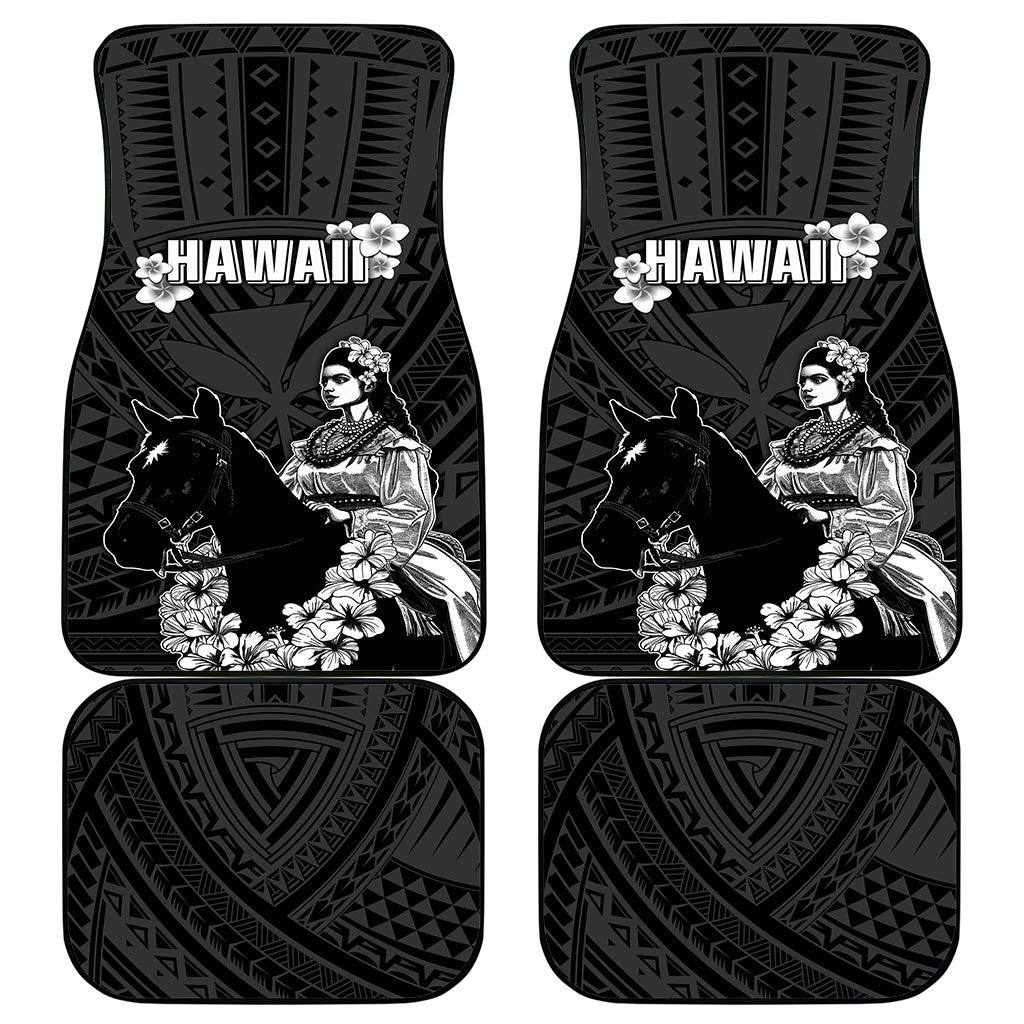 Hawaii King Kamehameha Day Parade Car Mats With Pa'u Riders Plumeria Kakau Tribal Pattern LT05 - Polynesian Pride