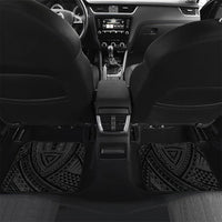 Hawaii King Kamehameha Day Parade Car Mats With Pa'u Riders Plumeria Kakau Tribal Pattern LT05 Set 2pcs - Back Black - Polynesian Pride