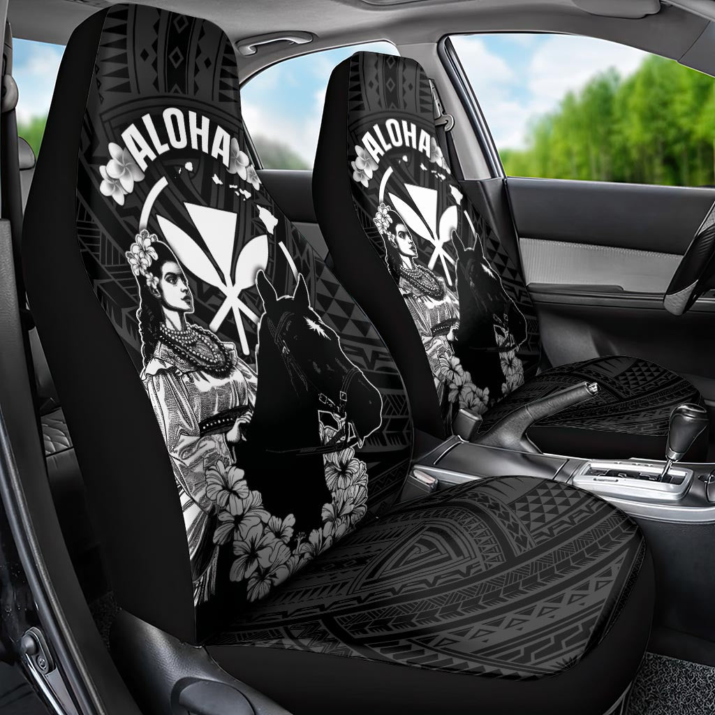 Hawaii King Kamehameha Day Parade Car Seat Cover With Pa'u Riders Plumeria Kakau Tribal Pattern LT05 - Polynesian Pride