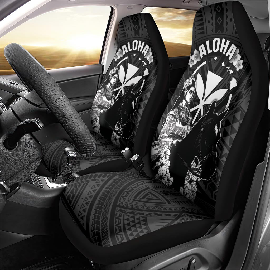 Hawaii King Kamehameha Day Parade Car Seat Cover With Pa'u Riders Plumeria Kakau Tribal Pattern LT05 - Polynesian Pride