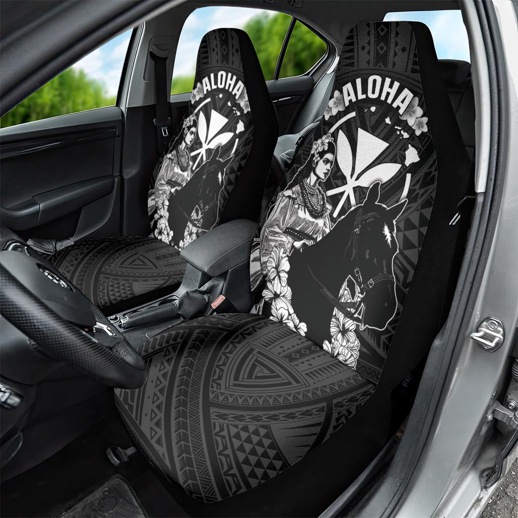 Hawaii King Kamehameha Day Parade Car Seat Cover With Pa'u Riders Plumeria Kakau Tribal Pattern LT05 - Polynesian Pride