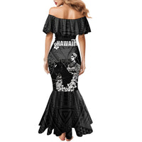 Hawaii King Kamehameha Day Parade Family Matching Mermaid Dress and Hawaiian Shirt With Pa'u Riders Plumeria Kakau Tribal Pattern LT05 - Polynesian Pride