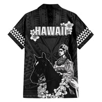 Hawaii King Kamehameha Day Parade Family Matching Off The Shoulder Long Sleeve Dress and Hawaiian Shirt With Pa'u Riders Plumeria Kakau Tribal Pattern LT05 - Polynesian Pride
