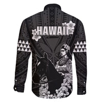 Hawaii King Kamehameha Day Parade Family Matching Off The Shoulder Long Sleeve Dress and Hawaiian Shirt With Pa'u Riders Plumeria Kakau Tribal Pattern LT05 - Polynesian Pride