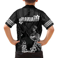 Hawaii King Kamehameha Day Parade Family Matching Summer Maxi Dress and Hawaiian Shirt With Pa'u Riders Plumeria Kakau Tribal Pattern LT05 - Polynesian Pride