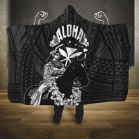 Hawaii King Kamehameha Day Parade Hooded Blanket With Pa'u Riders Plumeria Kakau Tribal Pattern LT05 - Polynesian Pride