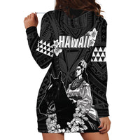 Hawaii King Kamehameha Day Parade Hoodie Dress With Pa'u Riders Plumeria Kakau Tribal Pattern LT05 - Polynesian Pride