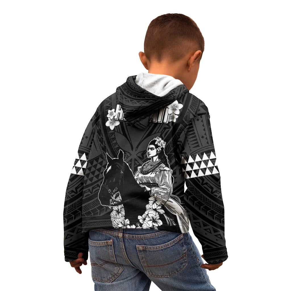 Hawaii King Kamehameha Day Parade Kid Hoodie With Pa'u Riders Plumeria Kakau Tribal Pattern LT05 - Polynesian Pride