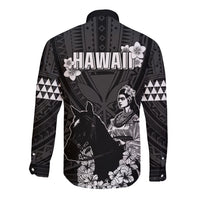 Hawaii King Kamehameha Day Parade Long Sleeve Button Shirt With Pa'u Riders Plumeria Kakau Tribal Pattern LT05 - Polynesian Pride