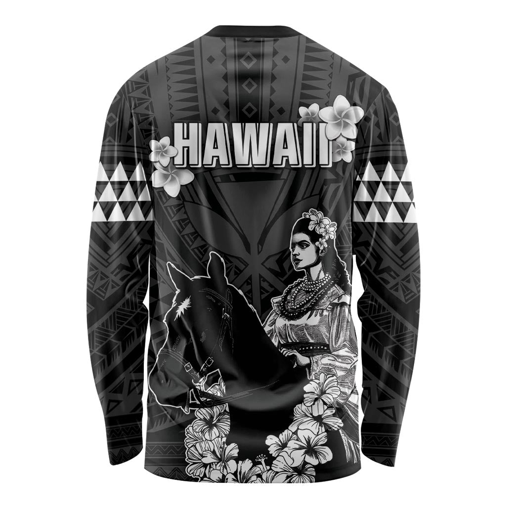 Hawaii King Kamehameha Day Parade Long Sleeve Shirt With Pa'u Riders Plumeria Kakau Tribal Pattern LT05 - Polynesian Pride