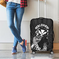 Hawaii King Kamehameha Day Parade Luggage Cover With Pa'u Riders Plumeria Kakau Tribal Pattern LT05 - Polynesian Pride