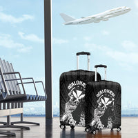 Hawaii King Kamehameha Day Parade Luggage Cover With Pa'u Riders Plumeria Kakau Tribal Pattern LT05 - Polynesian Pride