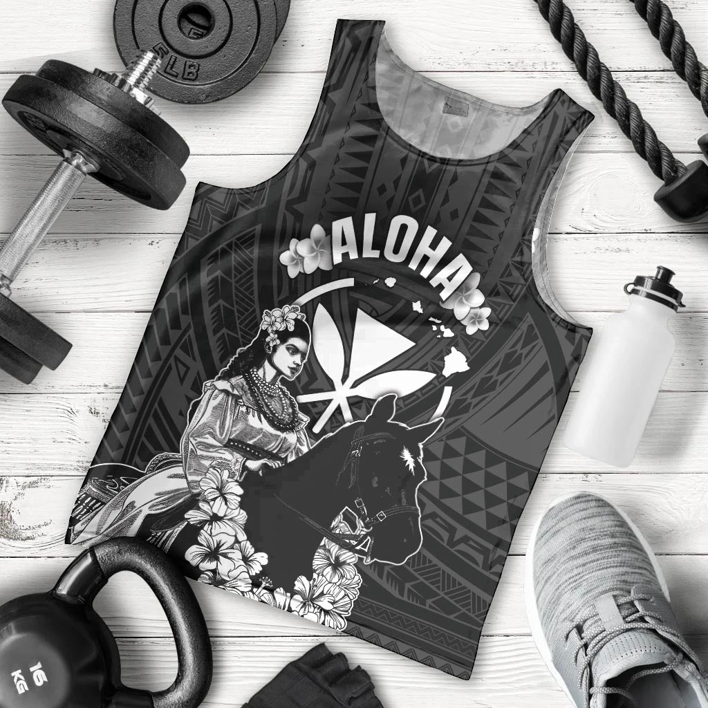 Hawaii King Kamehameha Day Parade Men Tank Top With Pa'u Riders Plumeria Kakau Tribal Pattern LT05 - Polynesian Pride