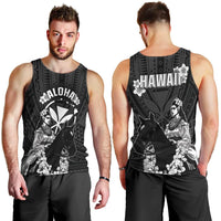 Hawaii King Kamehameha Day Parade Men Tank Top With Pa'u Riders Plumeria Kakau Tribal Pattern LT05 - Polynesian Pride