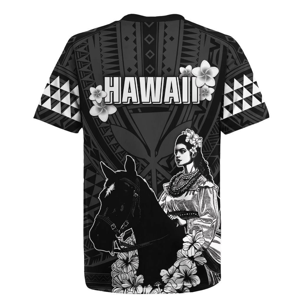 Hawaii King Kamehameha Day Parade Rugby Jersey With Pa'u Riders Plumeria Kakau Tribal Pattern LT05 - Polynesian Pride