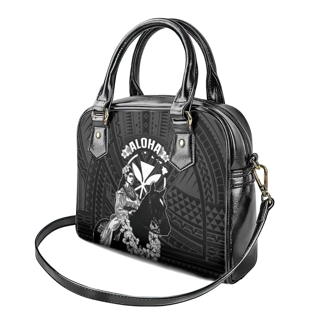 Hawaii King Kamehameha Day Parade Shoulder Handbag With Pa'u Riders Plumeria Kakau Tribal Pattern