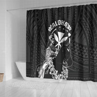 Hawaii King Kamehameha Day Parade Shower Curtain With Pa'u Riders Plumeria Kakau Tribal Pattern LT05 - Polynesian Pride