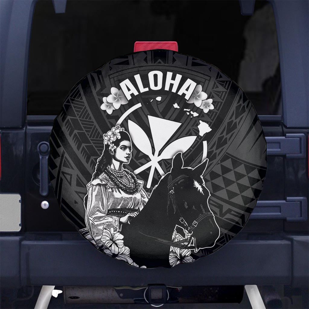 Hawaii King Kamehameha Day Parade Spare Tire Cover With Pa'u Riders Plumeria Kakau Tribal Pattern LT05 - Polynesian Pride