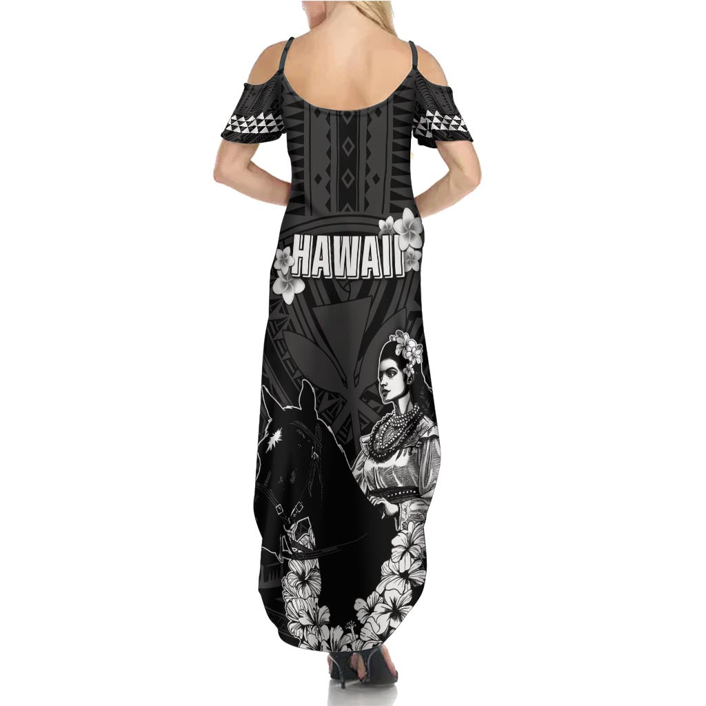 Hawaii King Kamehameha Day Parade Summer Maxi Dress With Pa'u Riders Plumeria Kakau Tribal Pattern LT05 - Polynesian Pride