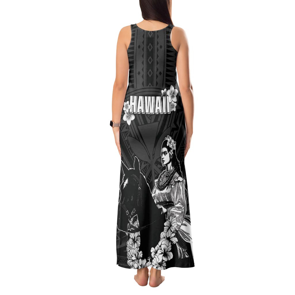 Hawaii King Kamehameha Day Parade Tank Maxi Dress With Pa'u Riders Plumeria Kakau Tribal Pattern LT05 - Polynesian Pride