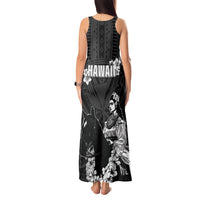 Hawaii King Kamehameha Day Parade Tank Maxi Dress With Pa'u Riders Plumeria Kakau Tribal Pattern LT05 - Polynesian Pride