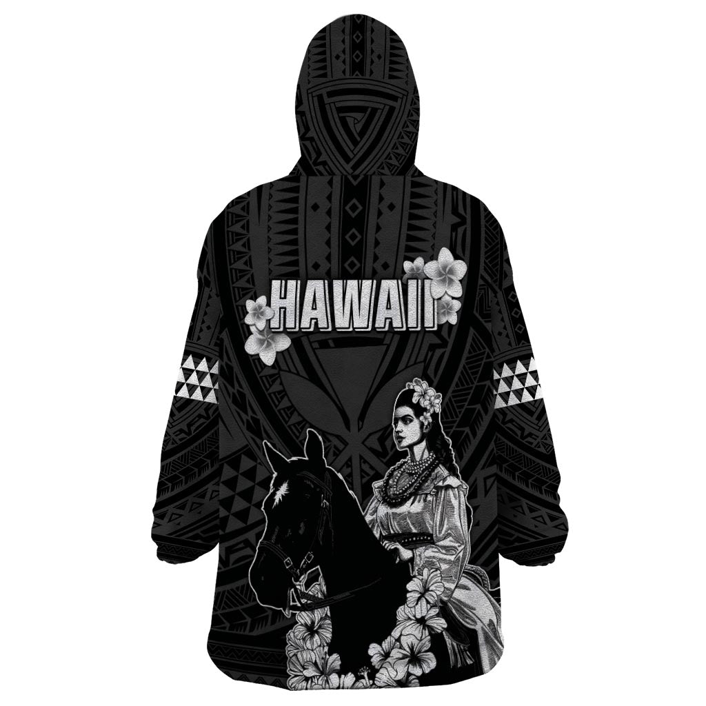 Hawaii King Kamehameha Day Parade Wearable Blanket Hoodie With Pa'u Riders Plumeria Kakau Tribal Pattern LT05 - Polynesian Pride