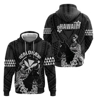 Hawaii King Kamehameha Day Parade Zip Hoodie With Pa'u Riders Plumeria Kakau Tribal Pattern LT05 - Polynesian Pride