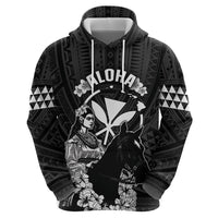 Hawaii King Kamehameha Day Parade Zip Hoodie With Pa'u Riders Plumeria Kakau Tribal Pattern LT05 - Polynesian Pride