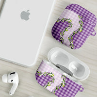Violet Hawaii Palaka AirPods Case Maile Pikake Honohono Orchid Lei