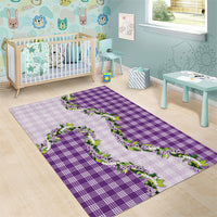 Violet Hawaii Palaka Area Rug Maile Pikake Honohono Orchid Lei LT05 - Polynesian Pride