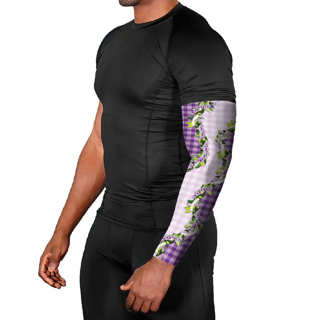 Violet Hawaii Palaka Arm Sleeves Maile Pikake Honohono Orchid Lei LT05 - Polynesian Pride