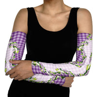 Violet Hawaii Palaka Arm Sleeves Maile Pikake Honohono Orchid Lei LT05 - Polynesian Pride