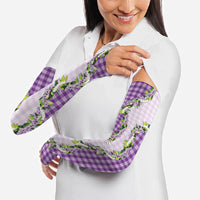 Violet Hawaii Palaka Arm Sleeves Maile Pikake Honohono Orchid Lei LT05 - Polynesian Pride