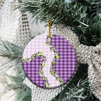 Violet Hawaii Palaka Ceramic Ornament Maile Pikake Honohono Orchid Lei LT05 - Polynesian Pride