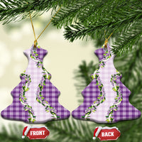 Violet Hawaii Palaka Ceramic Ornament Maile Pikake Honohono Orchid Lei LT05 Christmas Tree Violet - Polynesian Pride