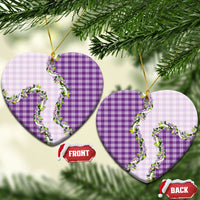 Violet Hawaii Palaka Ceramic Ornament Maile Pikake Honohono Orchid Lei LT05 Heart Violet - Polynesian Pride