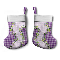 Violet Hawaii Palaka Christmas Stocking Maile Pikake Honohono Orchid Lei LT05 - Polynesian Pride