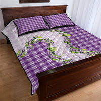 Violet Hawaii Palaka Quilt Bed Set Maile Pikake Honohono Orchid Lei LT05 - Polynesian Pride