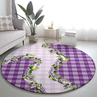 Violet Hawaii Palaka Round Carpet Maile Pikake Honohono Orchid Lei LT05 - Polynesian Pride