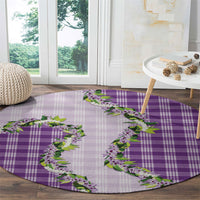 Violet Hawaii Palaka Round Carpet Maile Pikake Honohono Orchid Lei LT05 - Polynesian Pride